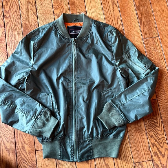 Lon NYC Bomber Jacket Small - Picture 1 of 4